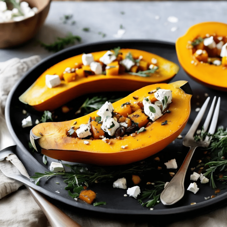 Roasted Herbed Squash With Goat Cheese