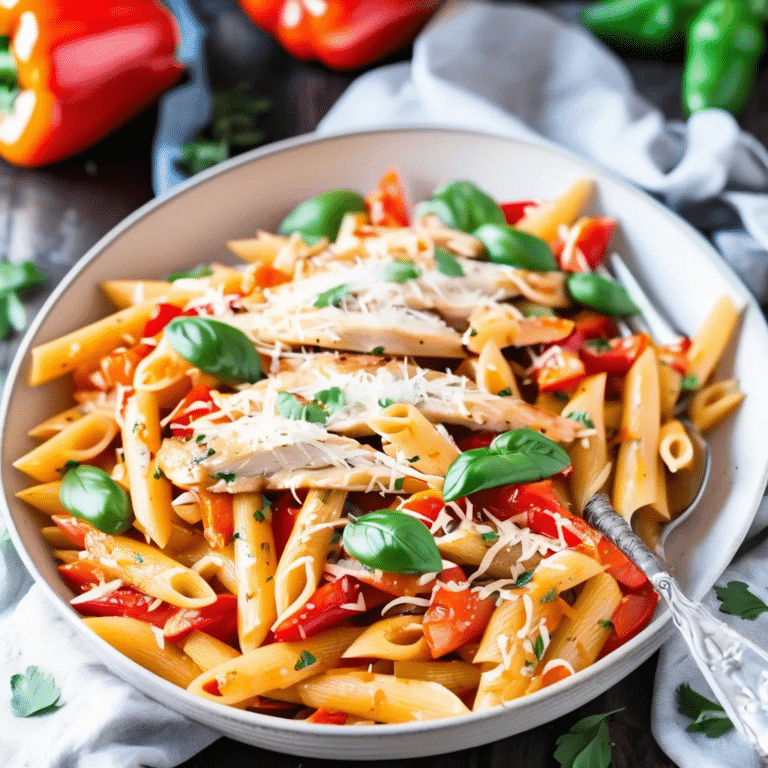 Roasted Pepper Chicken Penne