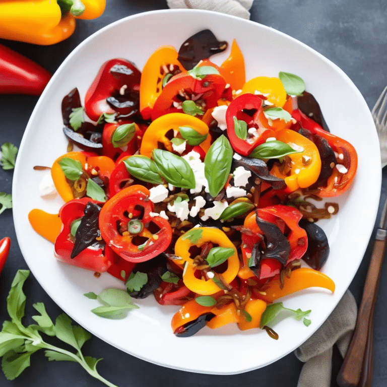 Roasted Pepper Salad With Balsamic Vinaigrette