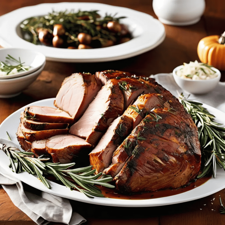Rosemary And Garlic Smoked Pork Roast