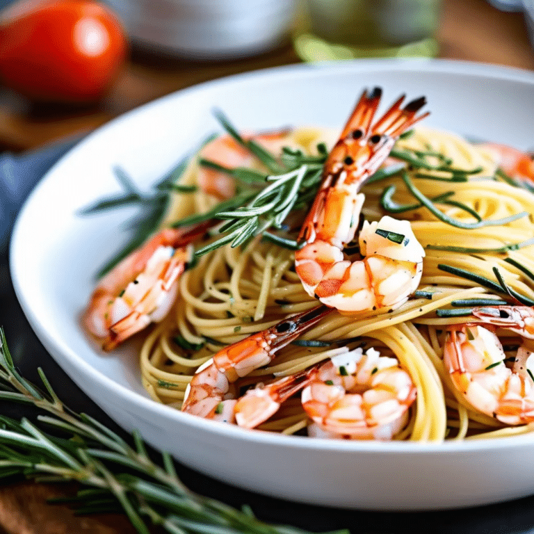 Rosemary Shrimp With Spaghetti