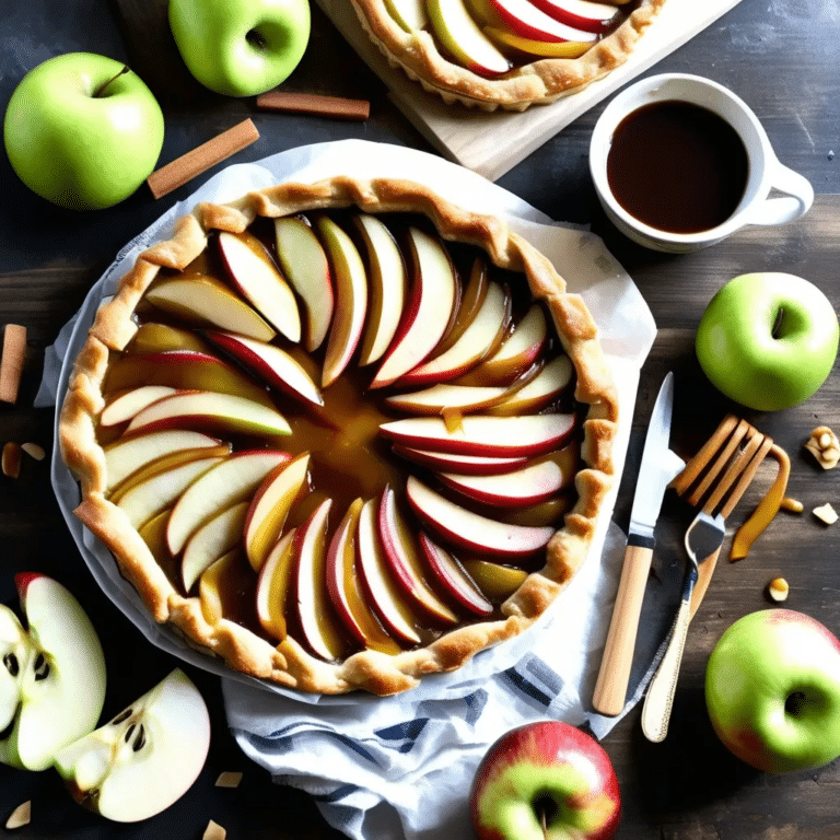 Rustic Caramel Apple Tart