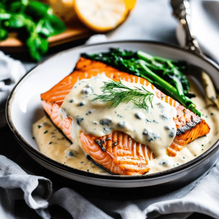 Salmon with Mornay Sauce