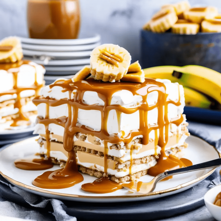 Salted Caramel Banana Ritz Icebox Cake