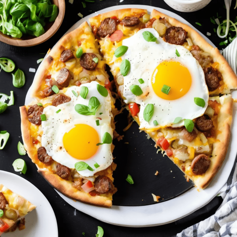 Sausage & Hashbrown Breakfast Pizza