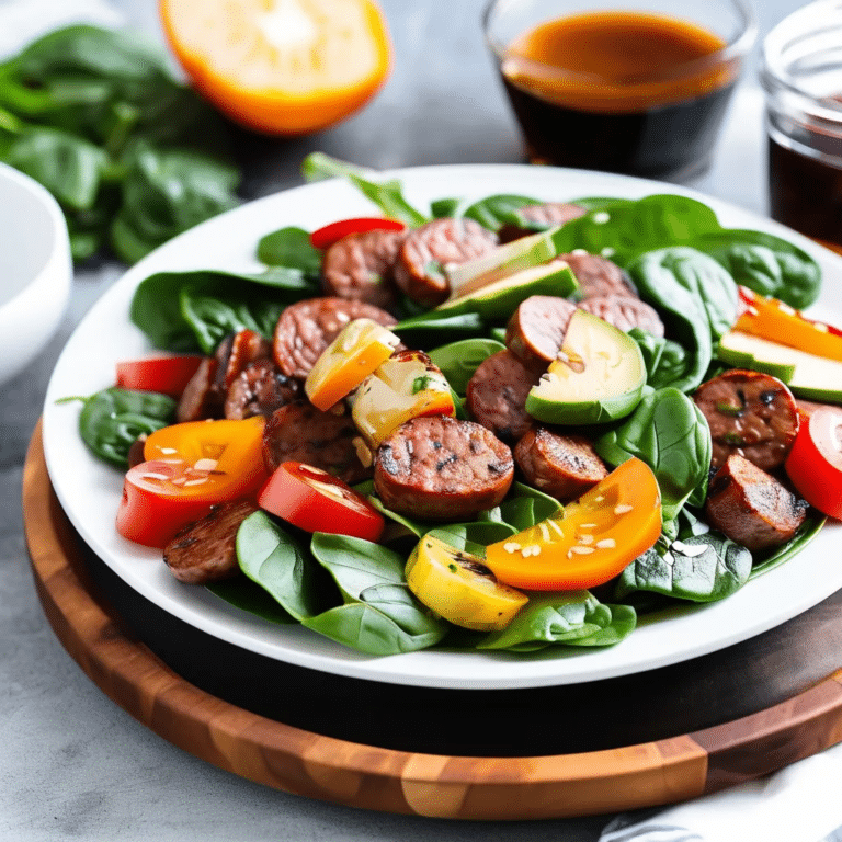 Sausage Spinach Salad