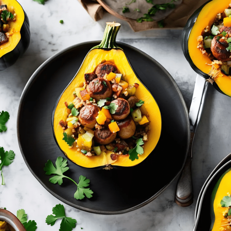Sausage-Stuffed Acorn Squash
