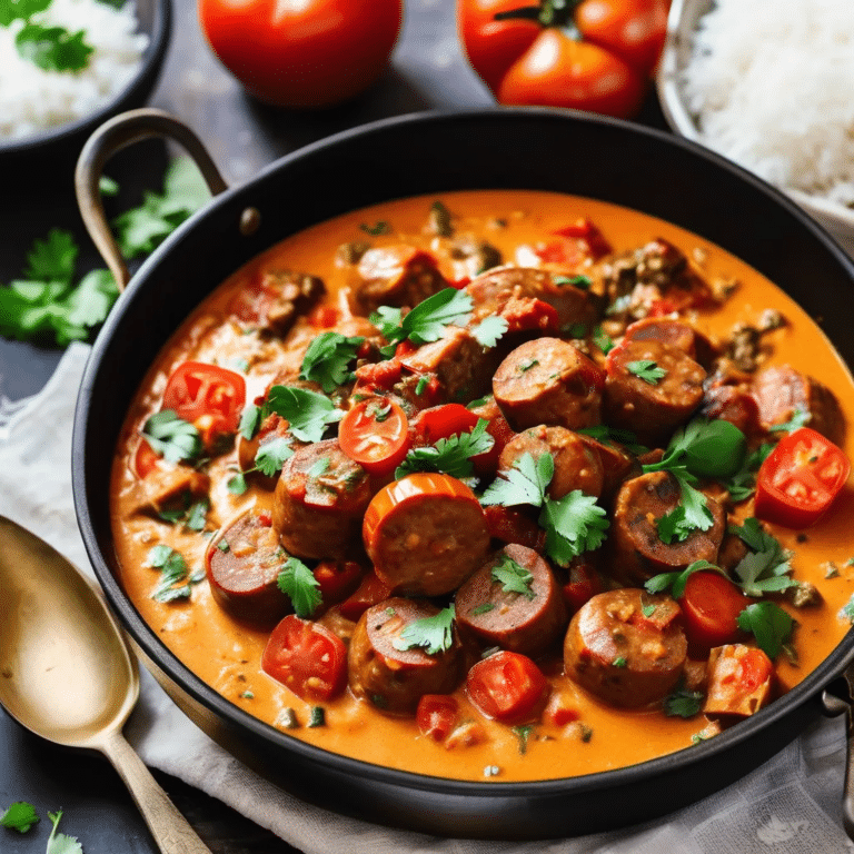 Sausage Tomato Coconut Curry