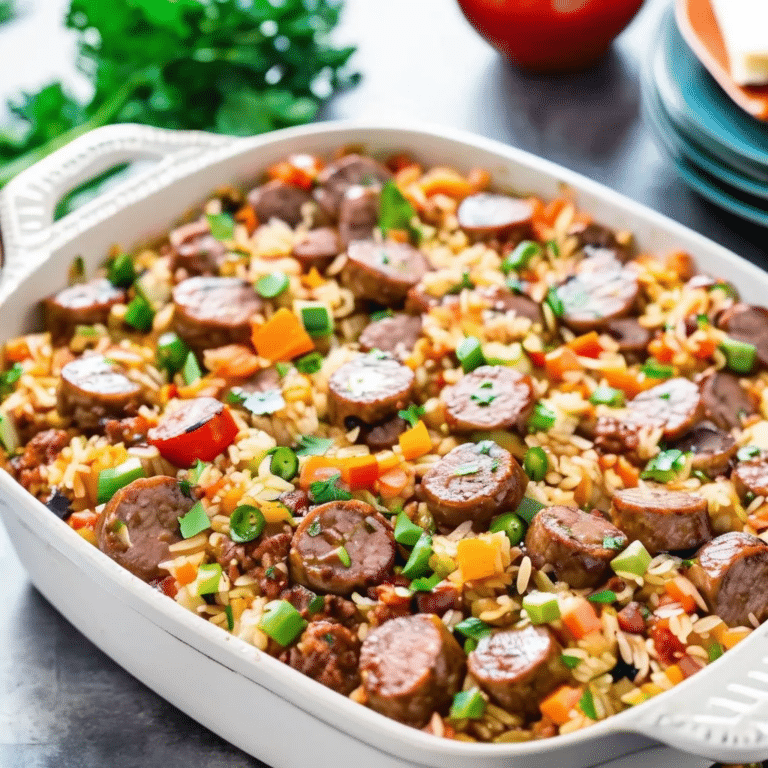 Sausage and Rice Casserole Side Dish