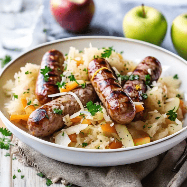 Sausage with Apple Sauerkraut