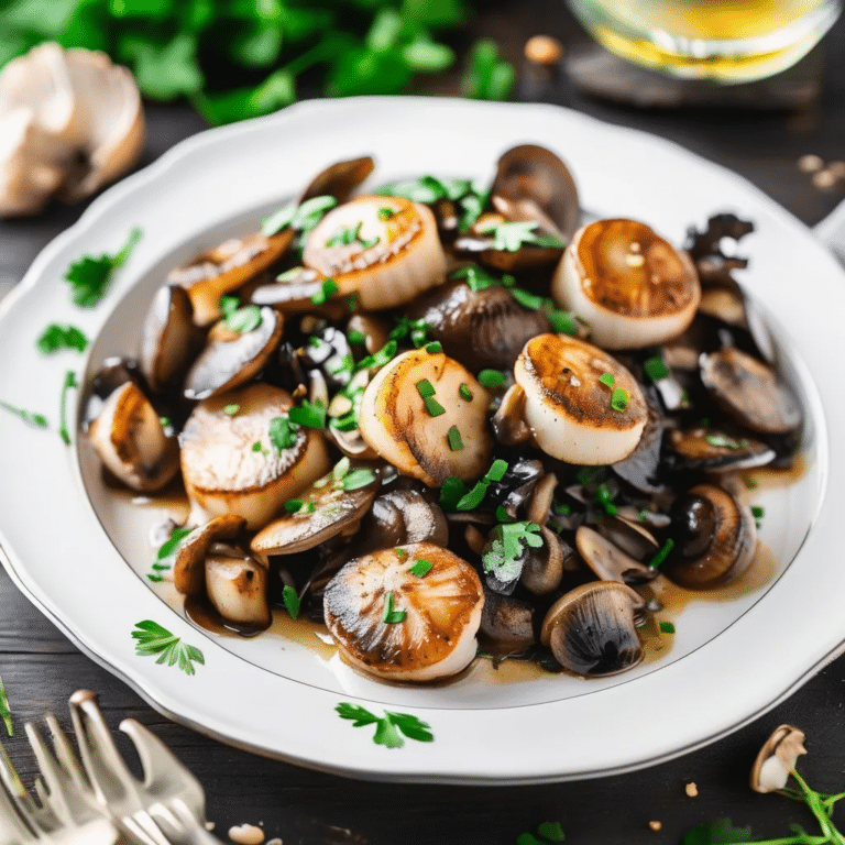 Sauteed Mushrooms And Scallops