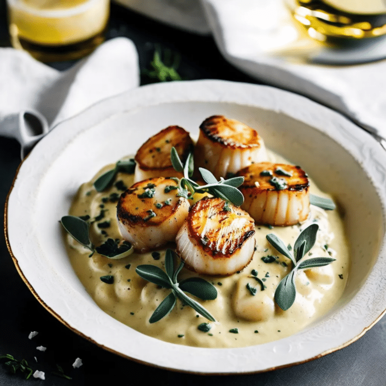 Scallops In Sage Cream