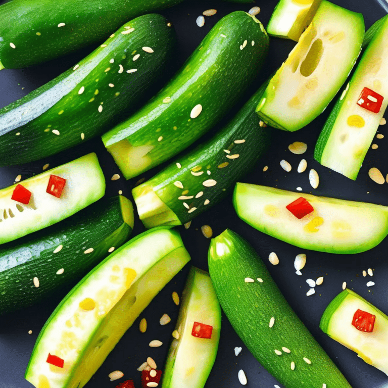 Sesame Steamed Zucchini