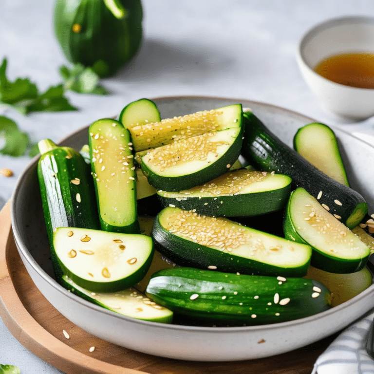 Sesame Steamed Zucchini