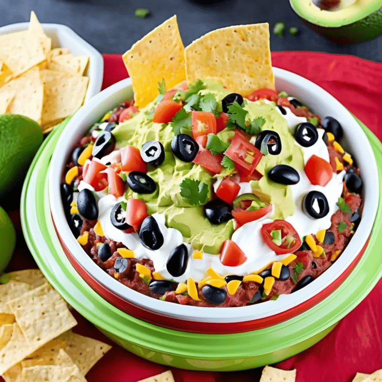 Seven Layer Bean Dip