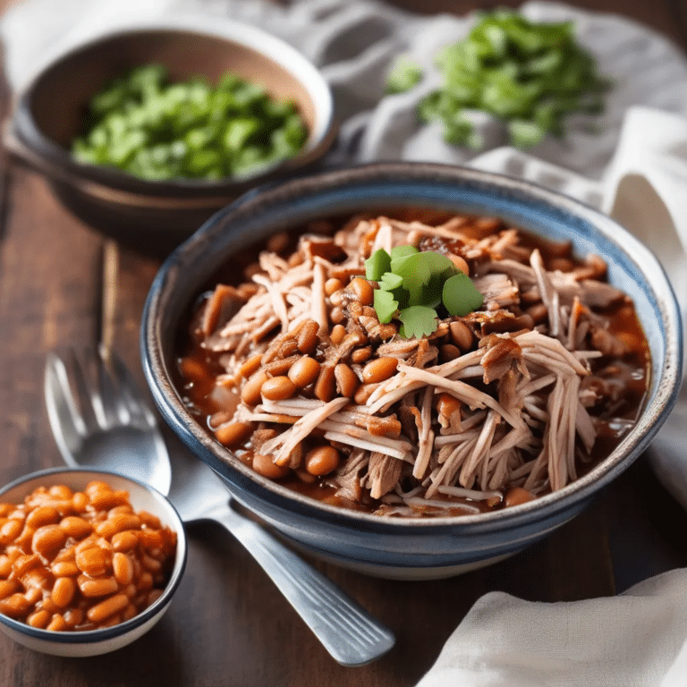 Shredded Pork with Beans