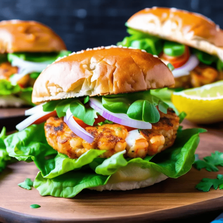 Shrimp Burger Lettuce Wraps