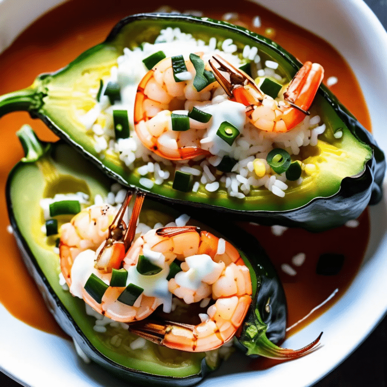 Shrimp-Stuffed Poblano Peppers
