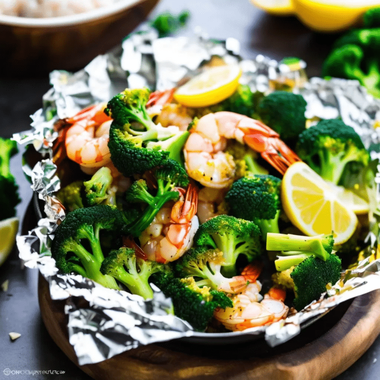 Shrimp and Broccoli Foil Packs