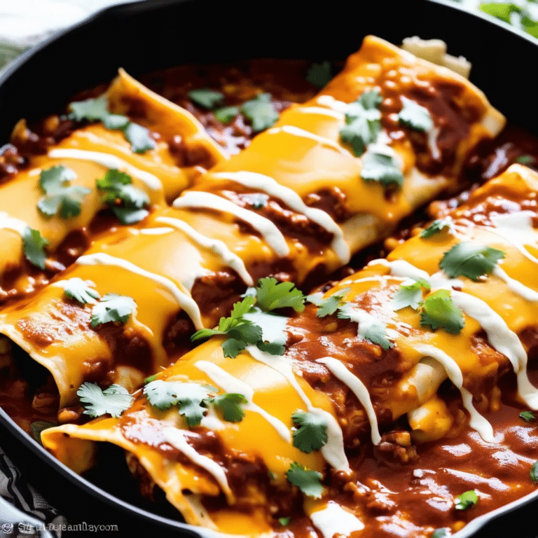 Simmered Turkey Enchiladas