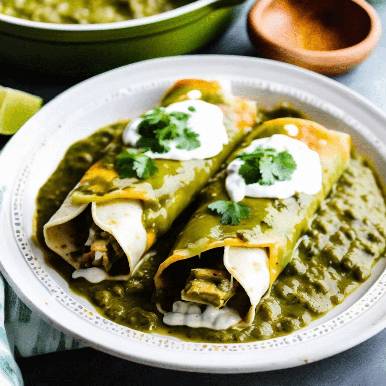 Simple Enchiladas Verdes
