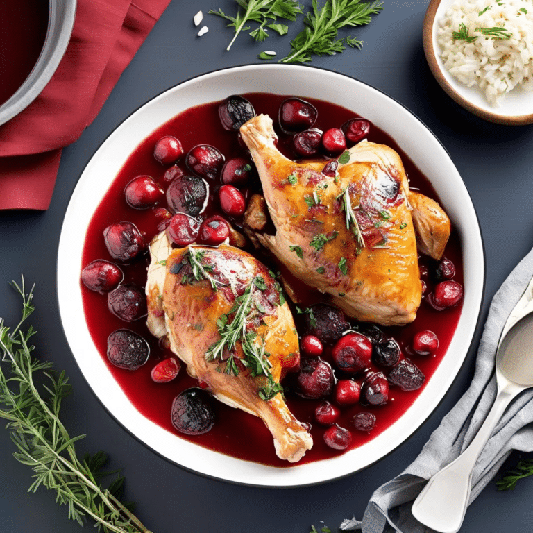 Slow-Cooked Cranberry Chicken