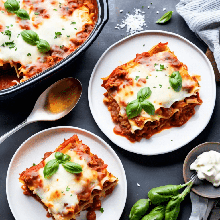 Slow-Cooked Lasagna
