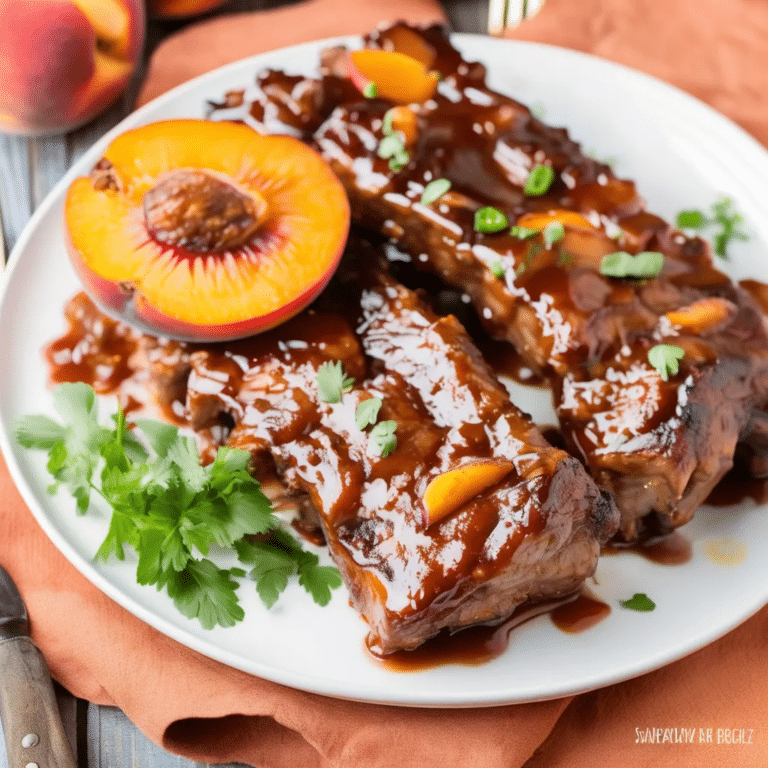 Slow-Cooked Peachy Spareribs