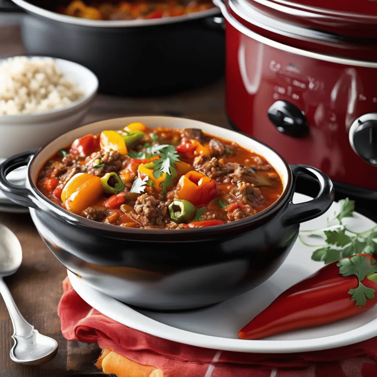 Slow-Cooked Stuffed Pepper Stew
