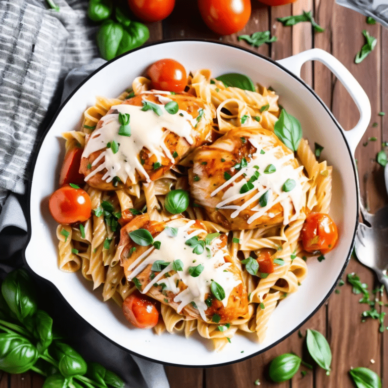 Smoked Mozzarella Chicken With Pasta