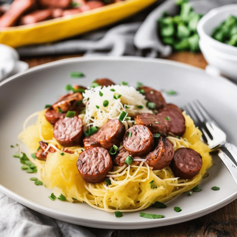 Smoked Sausage With Spaghetti Squash