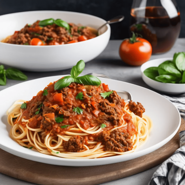 Spaghetti With Bolognese Sauce