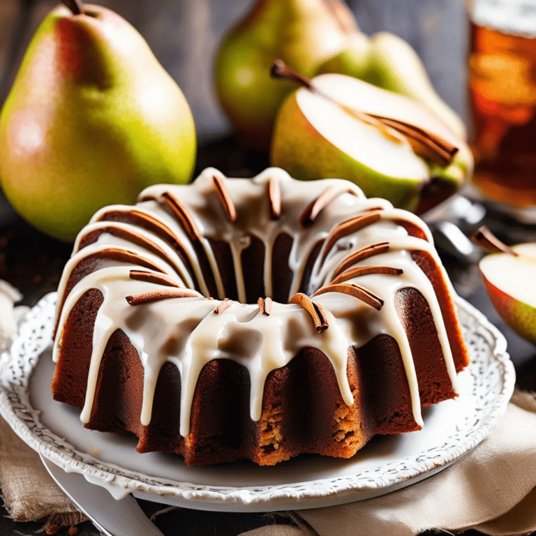 Spiced Rum and Pear Cake