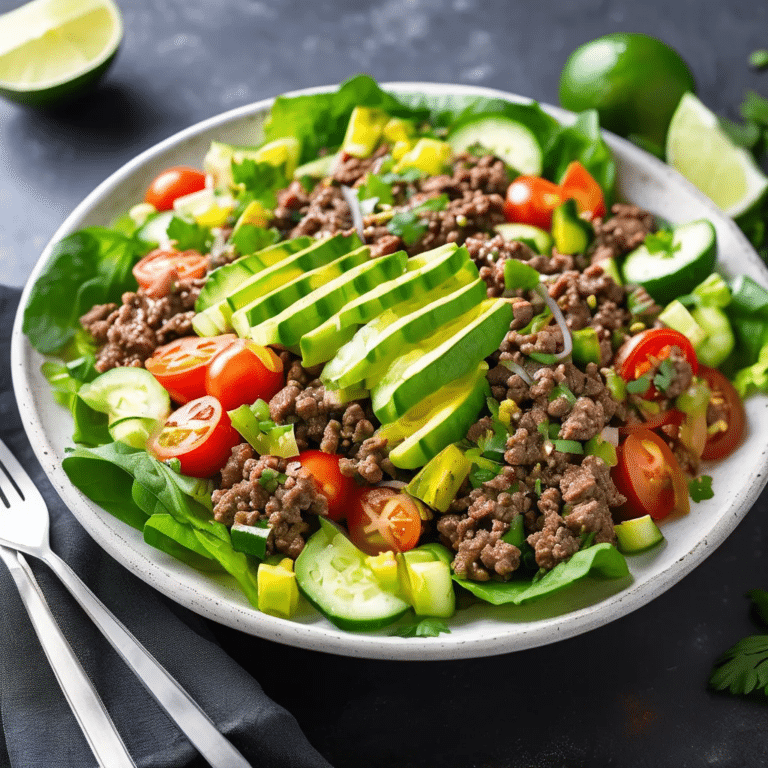 Spicy Ground Beef Salad