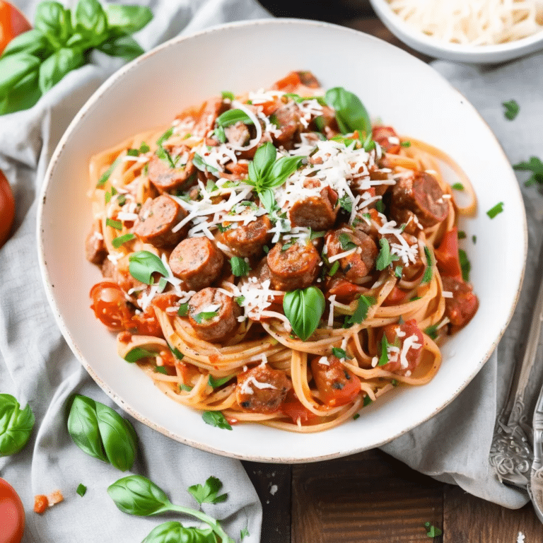 Spicy Sausage Linguine