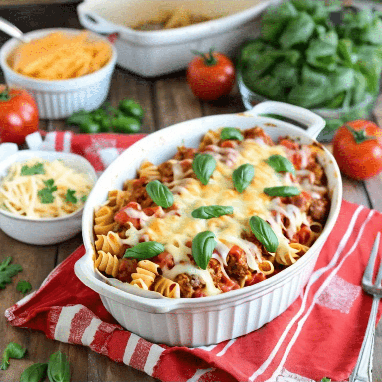 Spicy Sausage Pasta Bake