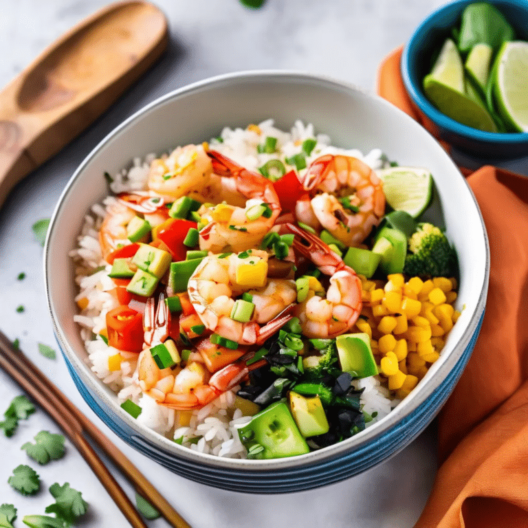 Spicy Shrimp Rice Bowls