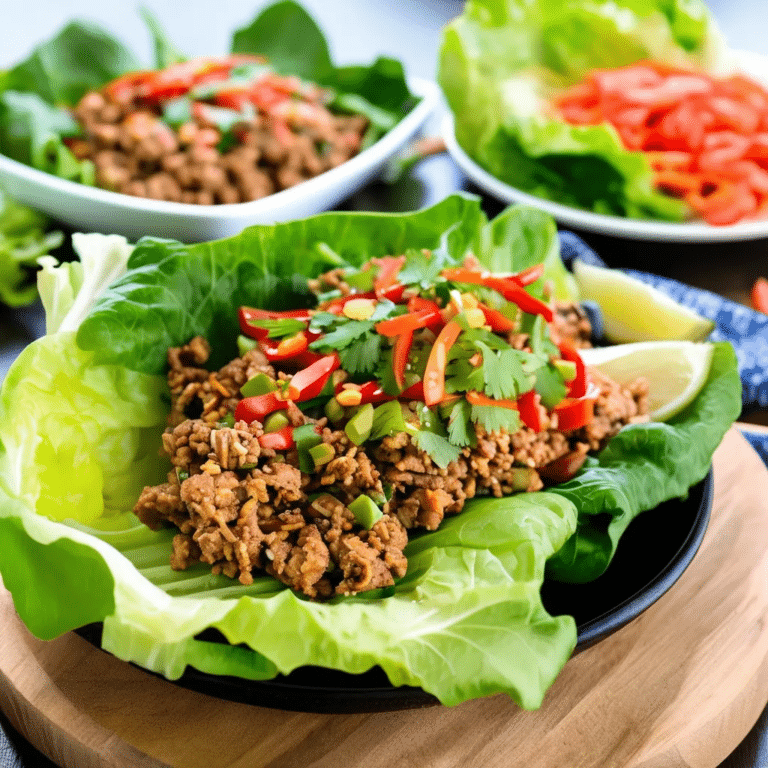 Spicy Turkey Lettuce Wraps