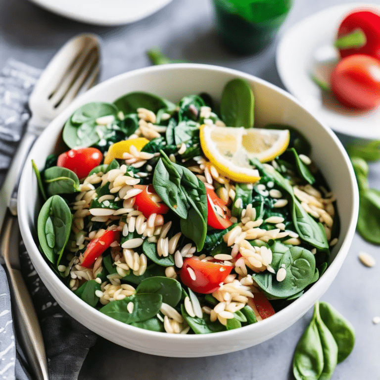 Spinach And Orzo Salad
