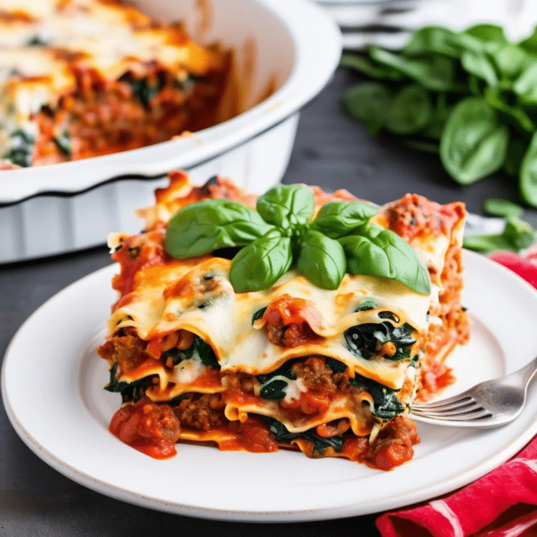 Spinach And Sausage Lasagna