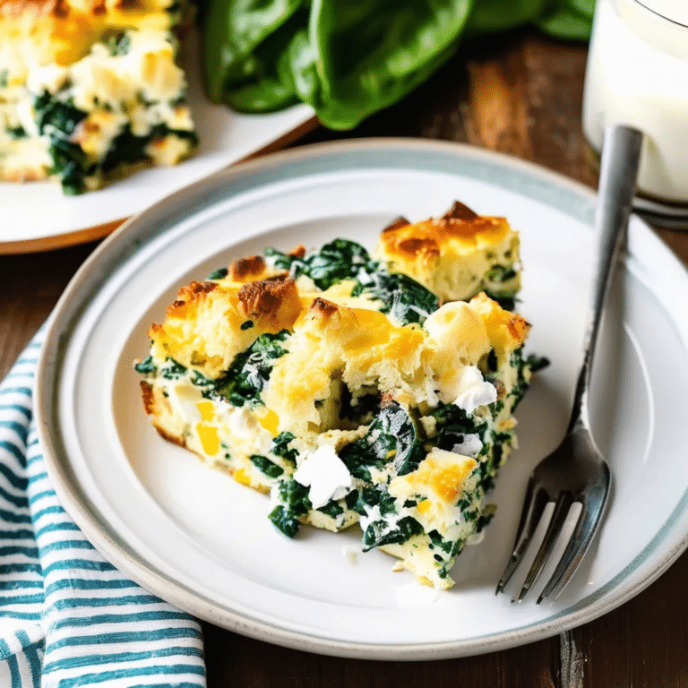 Spinach Feta Strata