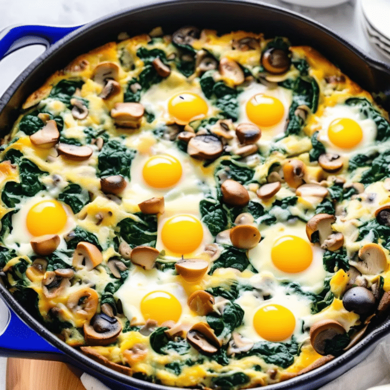 Spinach Mushroom Breakfast Casserole