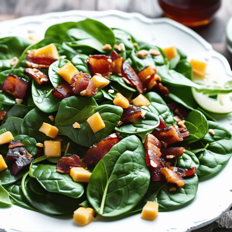 Spinach Salad with Honey-Bacon Dressing