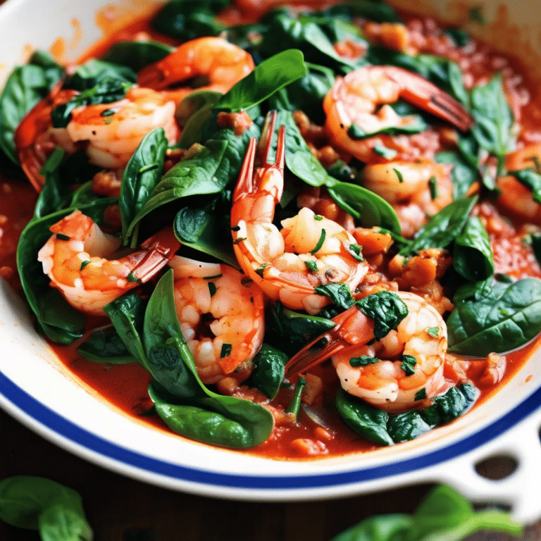 Spinach and Shrimp Fra Diavolo