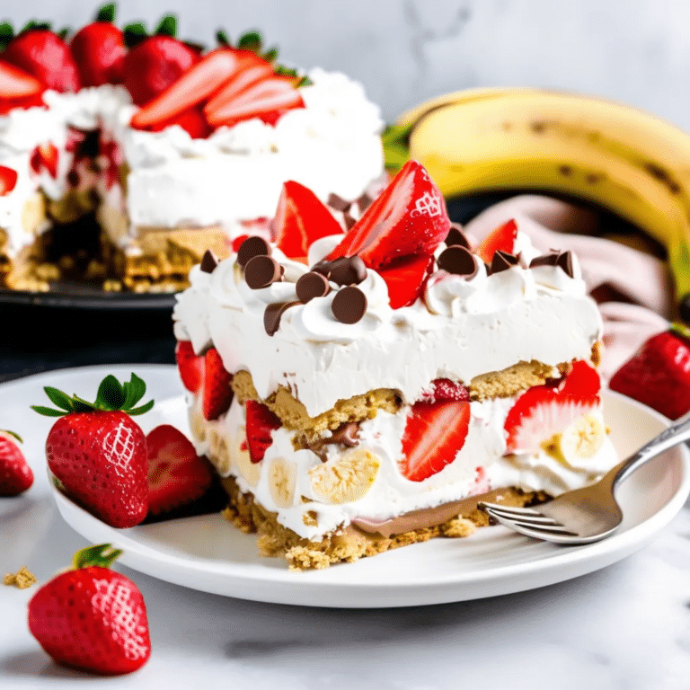 Strawberry Banana Split Cake