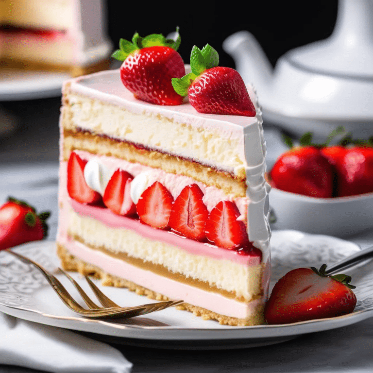 Strawberry Cheesecake Torte