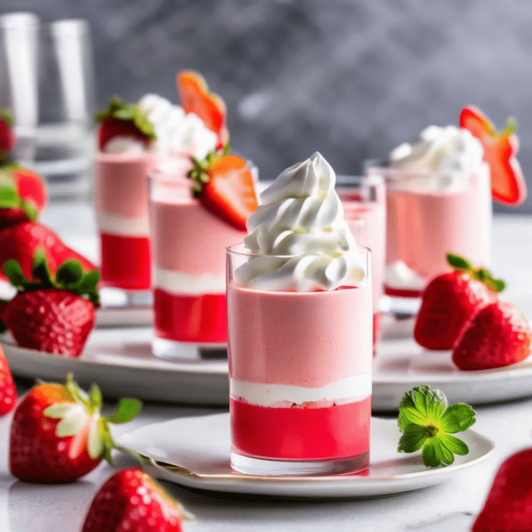Strawberry Mousse Shooters