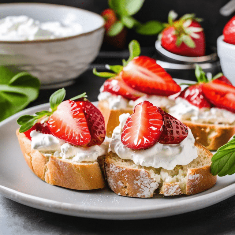 Strawberry Ricotta Bruschetta