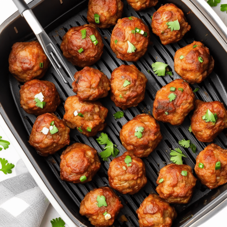 Sweet And Spicy Air-Fryer Meatballs