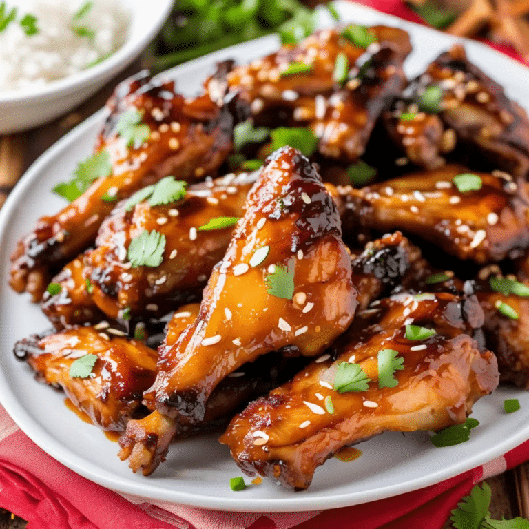 Sweet Gingered Chicken Wings